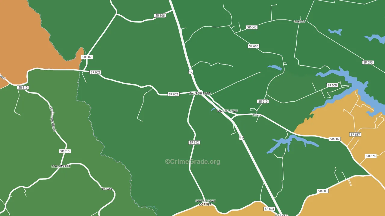 23032, VA Map of Theft Rates