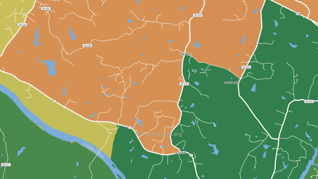 23039, VA Map of Theft Rates