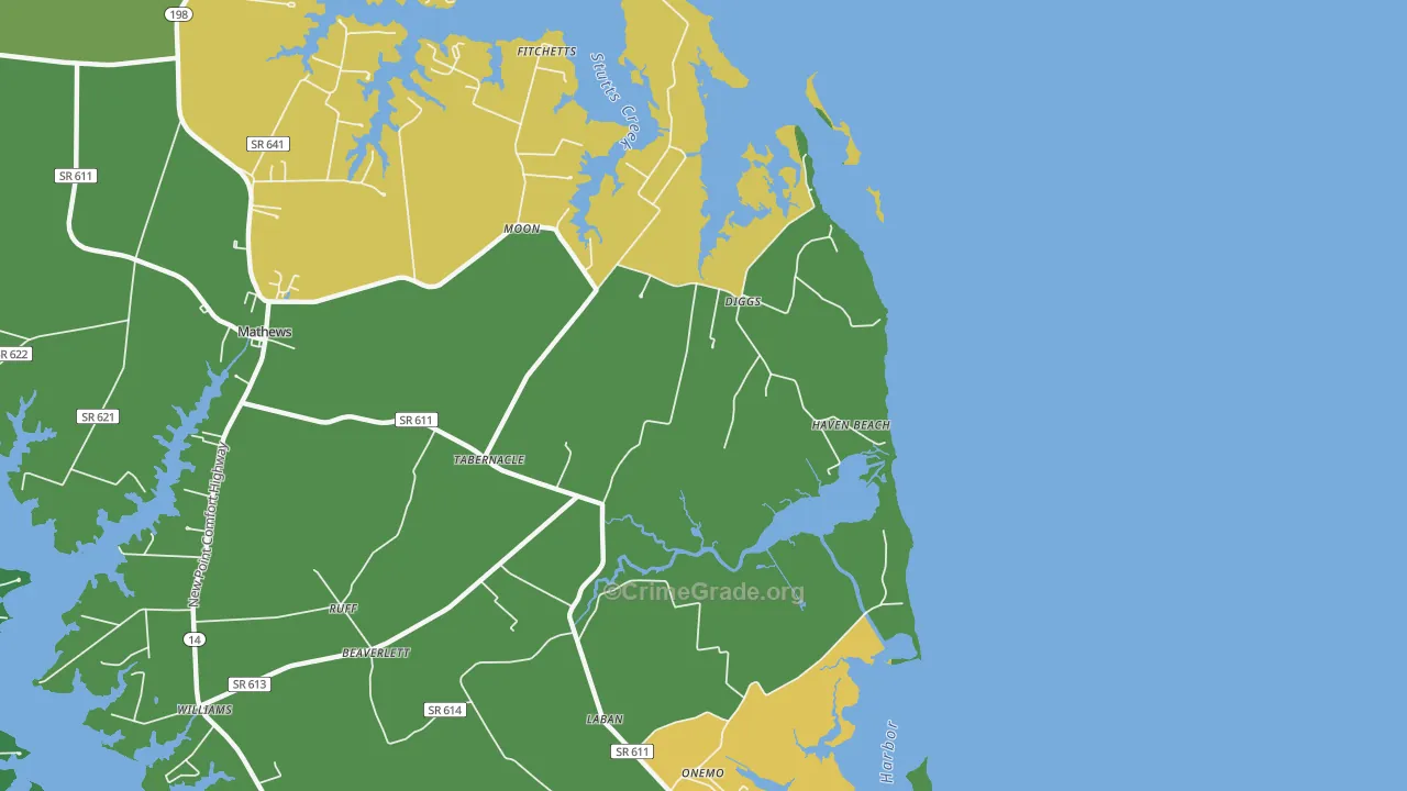 23045, VA Map of Theft Rates
