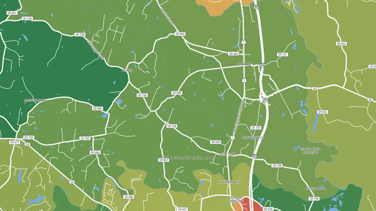23047, VA Map of Theft Rates