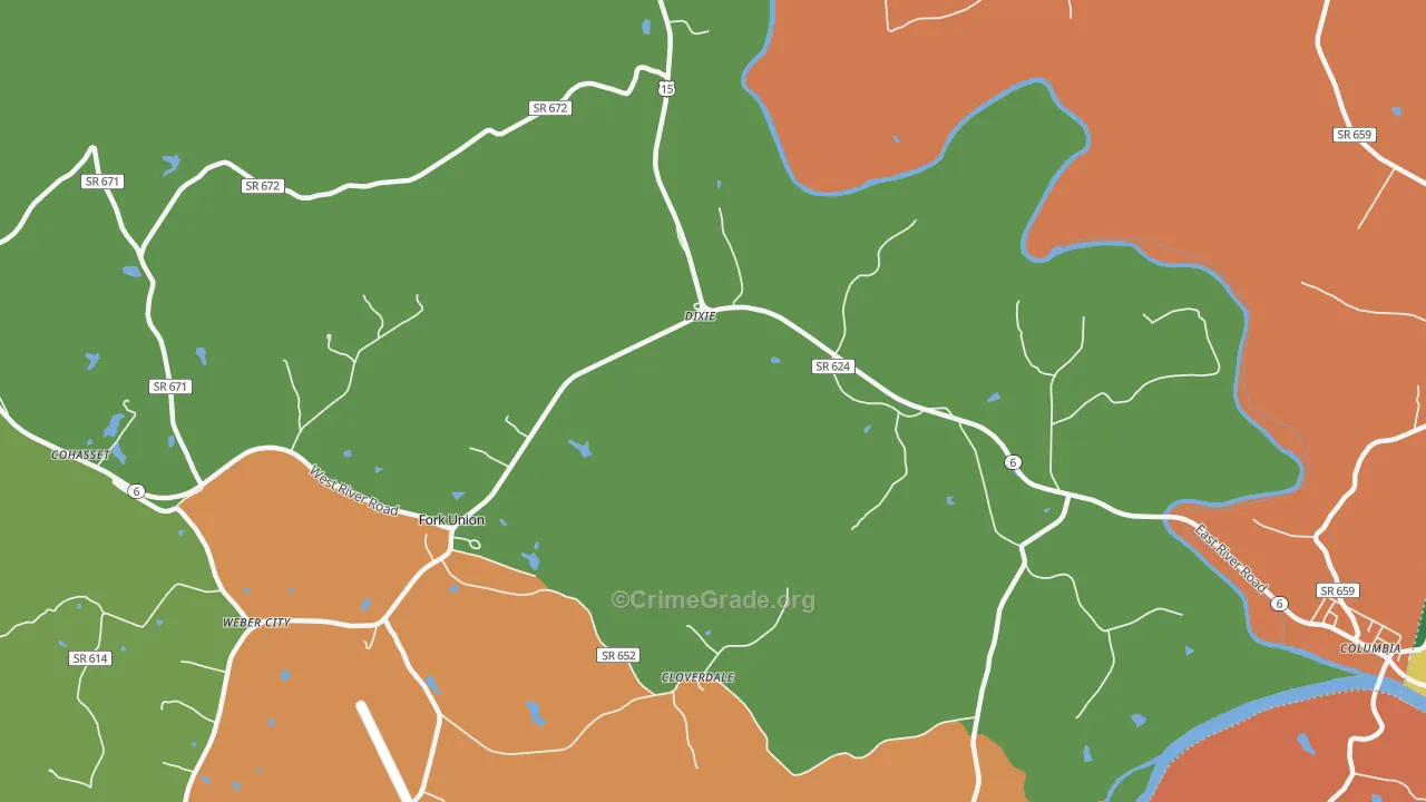 23055, VA Map of Theft Rates