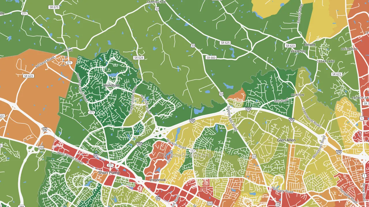 23059, VA Map of Theft Rates