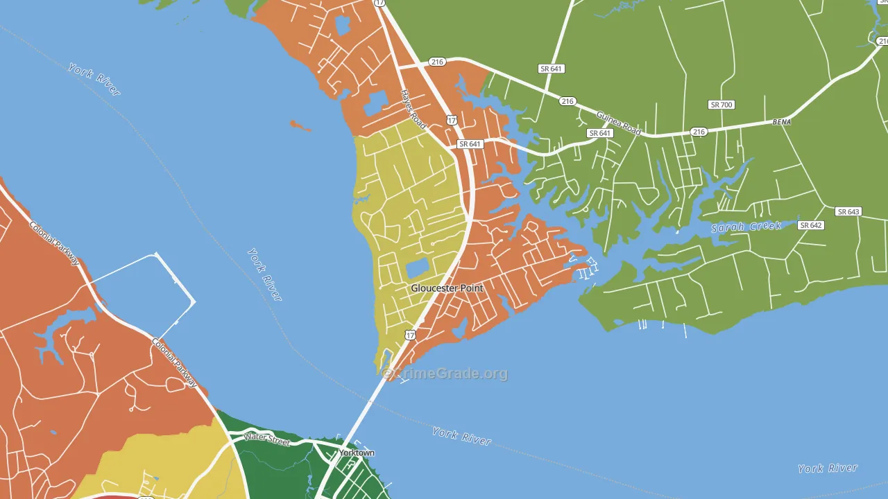 23062, VA Map of Theft Rates