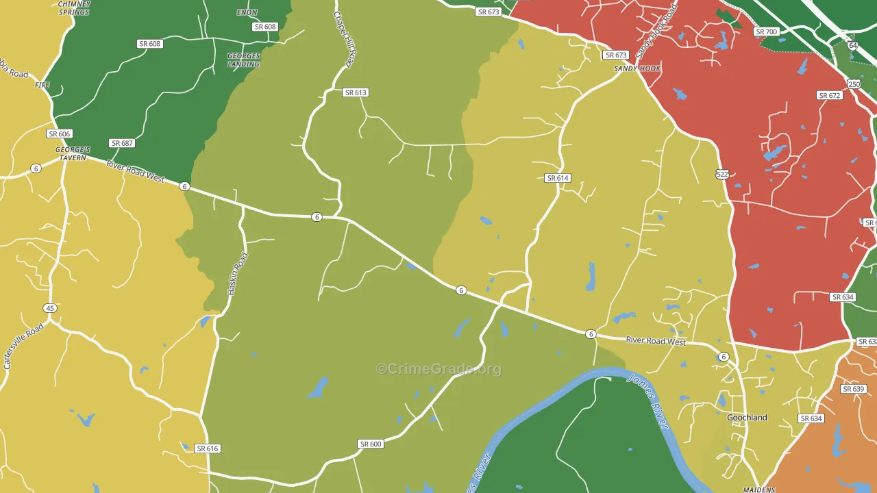 23063, VA Map of Theft Rates