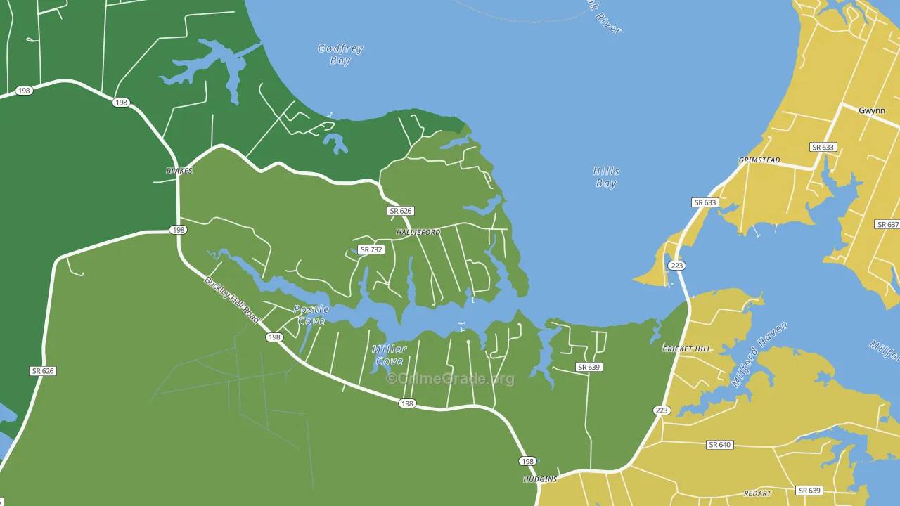 23068, VA Map of Theft Rates