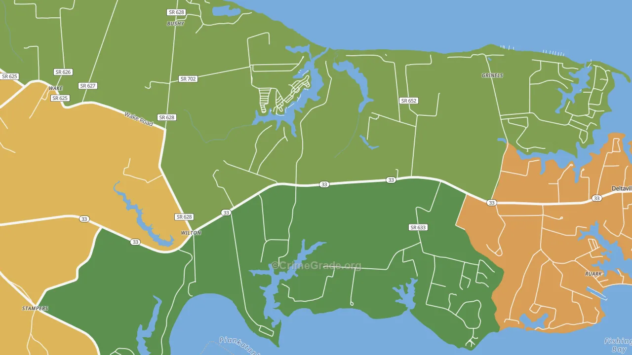 23070, VA Map of Theft Rates