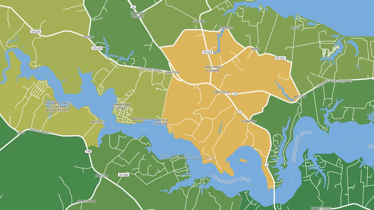 23071, VA Map of Theft Rates