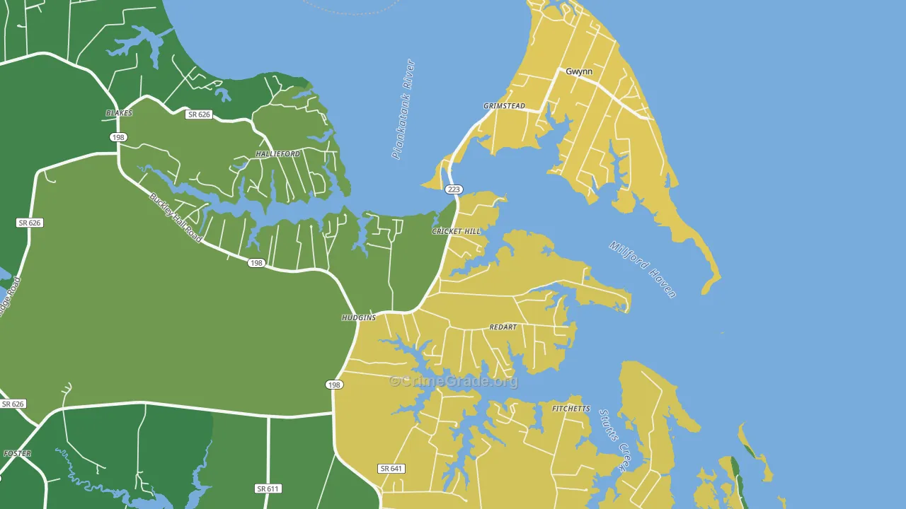 23076, VA Map of Theft Rates