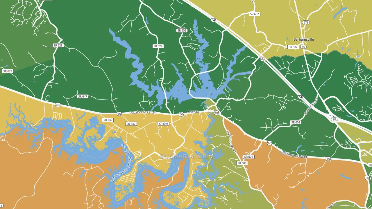 23089, VA Map of Theft Rates
