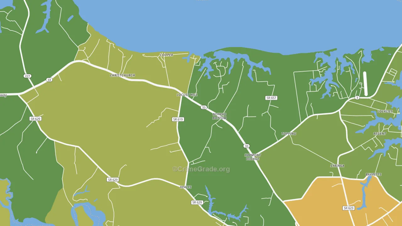 23092, VA Map of Theft Rates