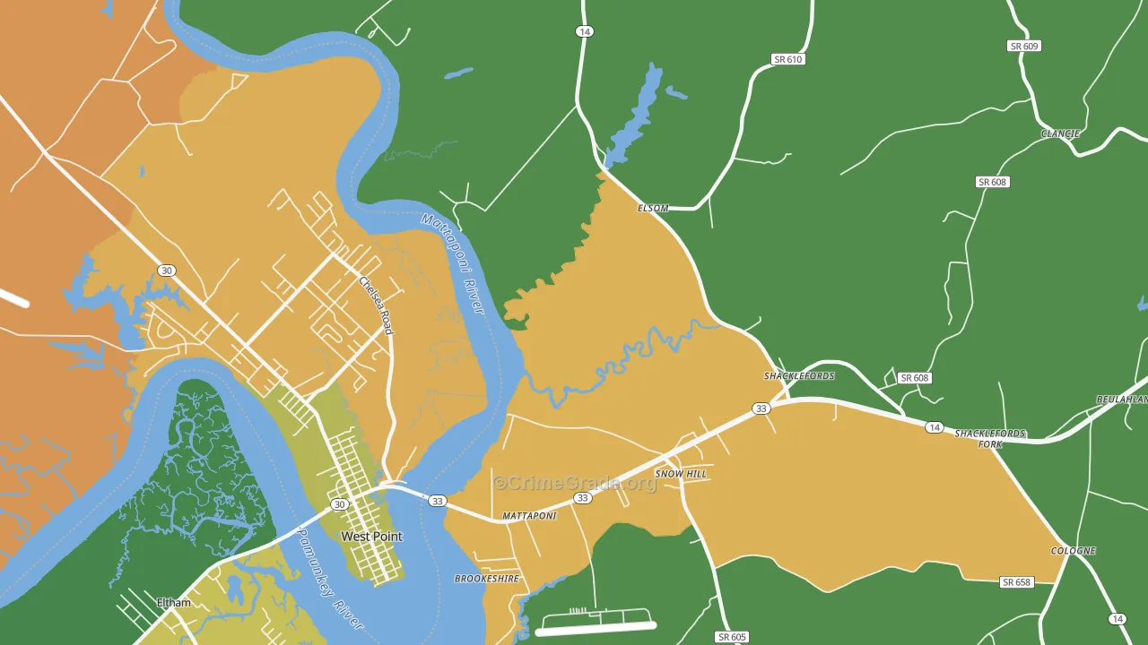 23110, VA Map of Theft Rates