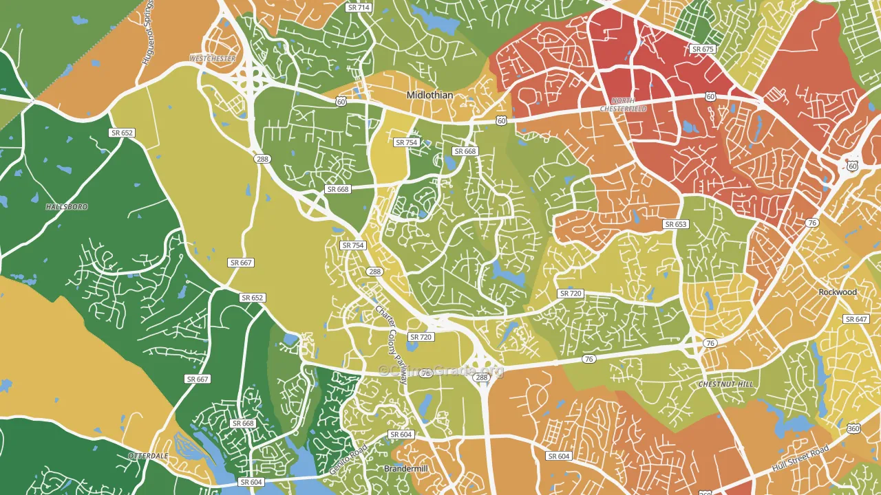 23114, VA Map of Theft Rates