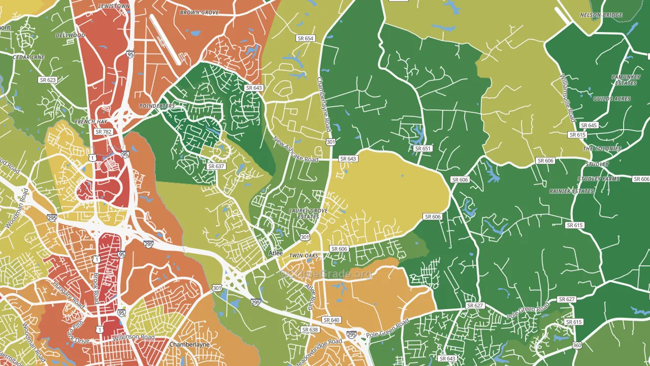 23116, VA Map of Theft Rates