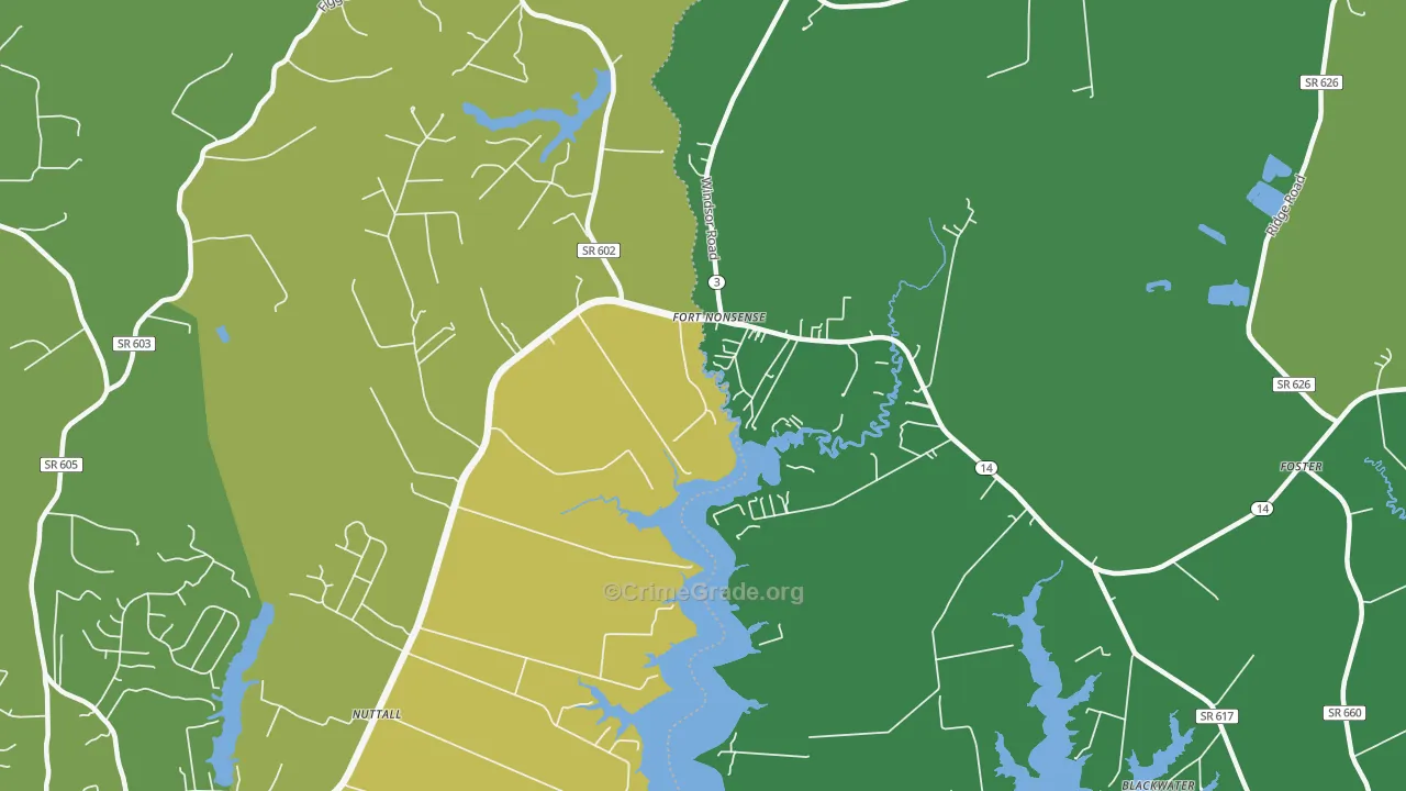 23128, VA Map of Theft Rates