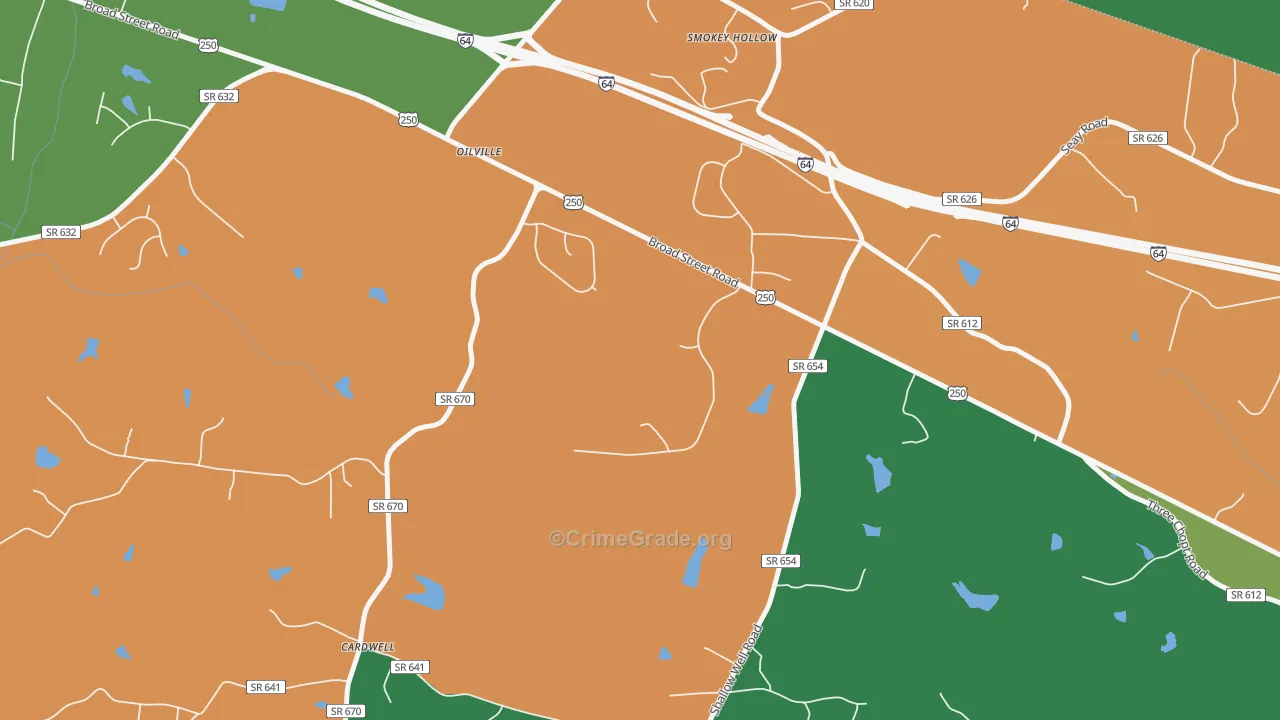 23129, VA Map of Theft Rates