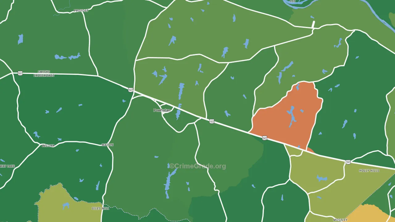 23139, VA Map of Theft Rates