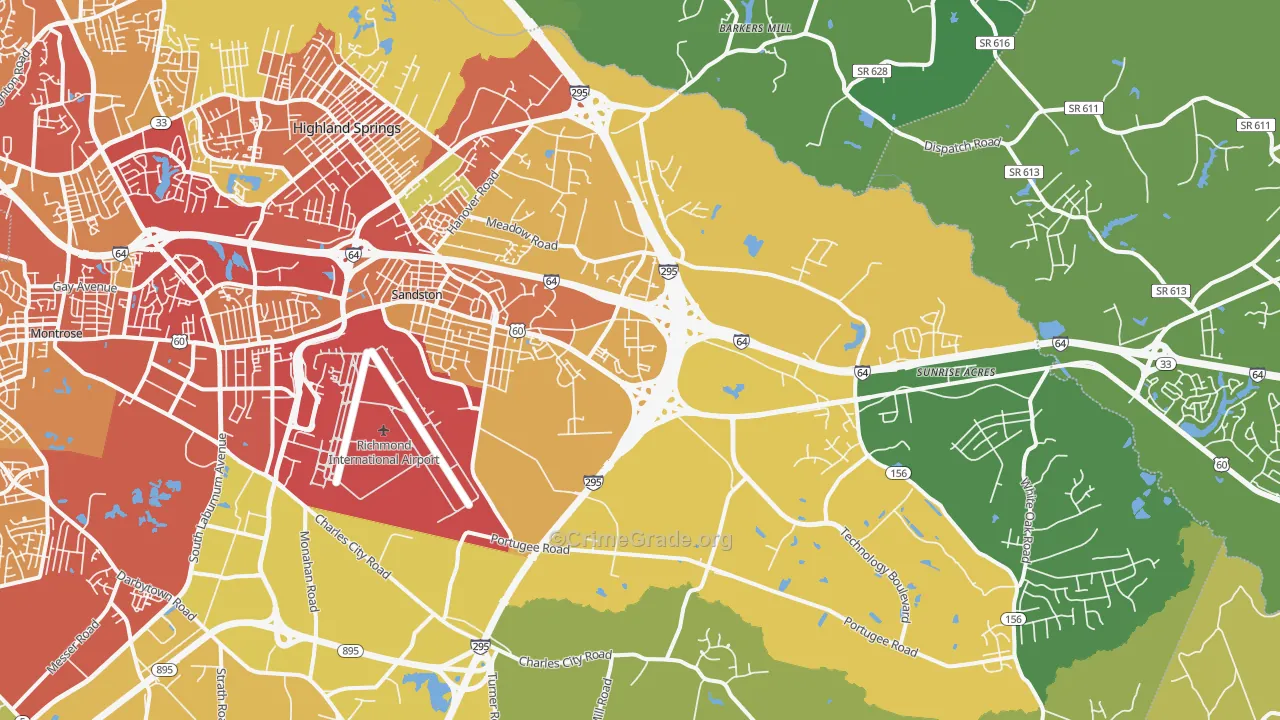 23150, VA Map of Theft Rates