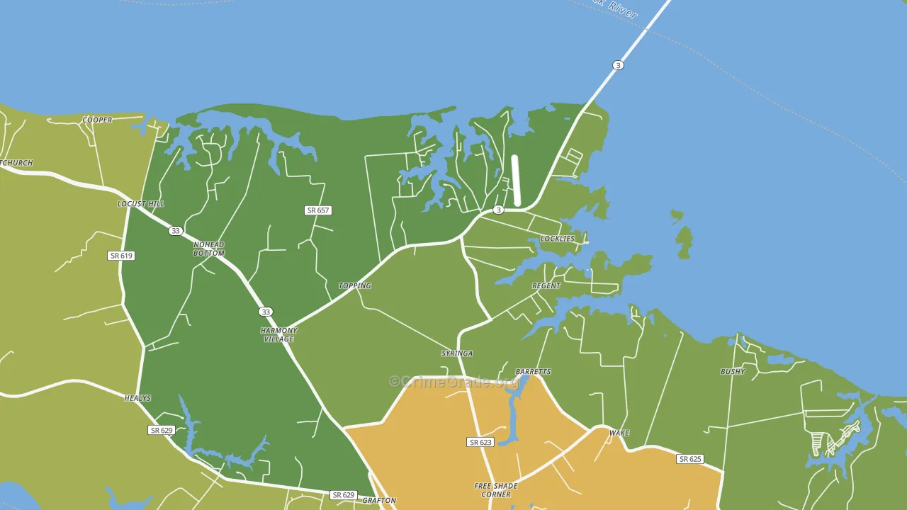 23169, VA Map of Theft Rates