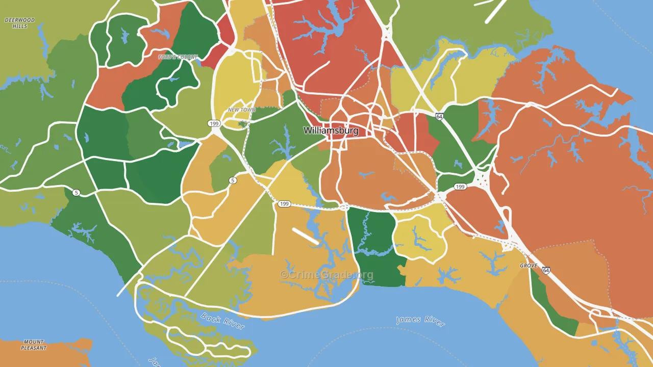 23185, VA Map of Theft Rates