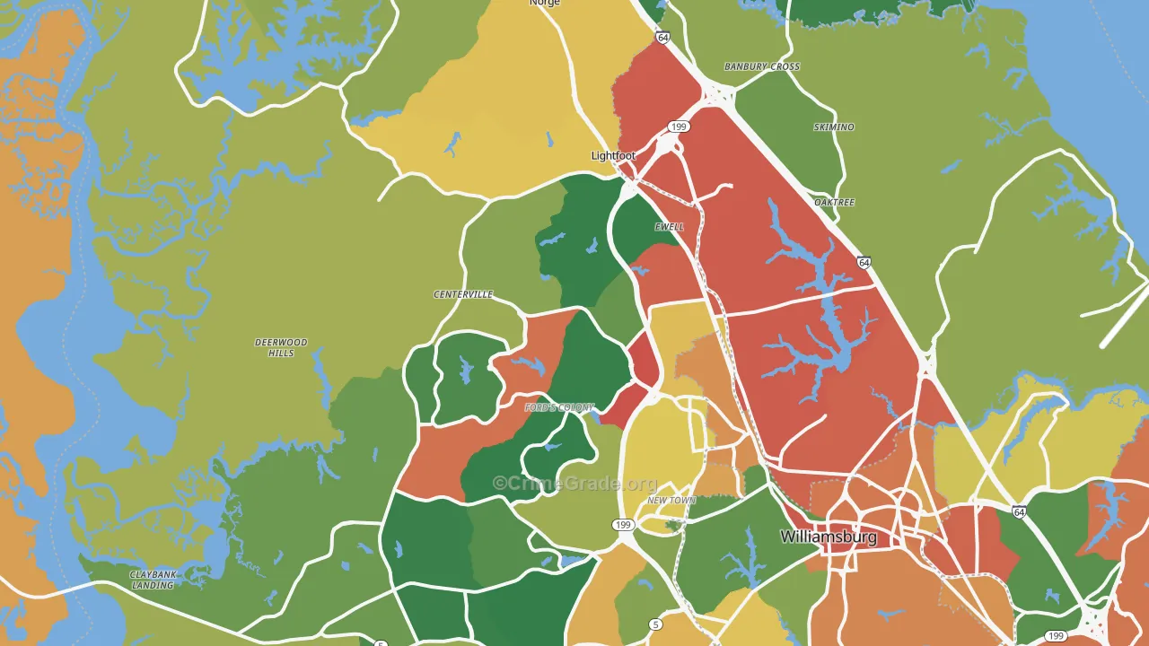 23188, VA Map of Theft Rates