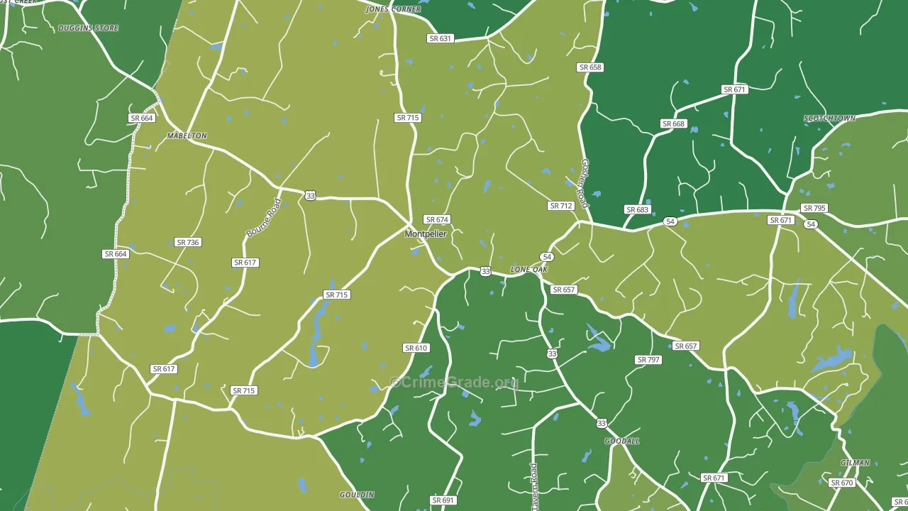 23192, VA Map of Theft Rates