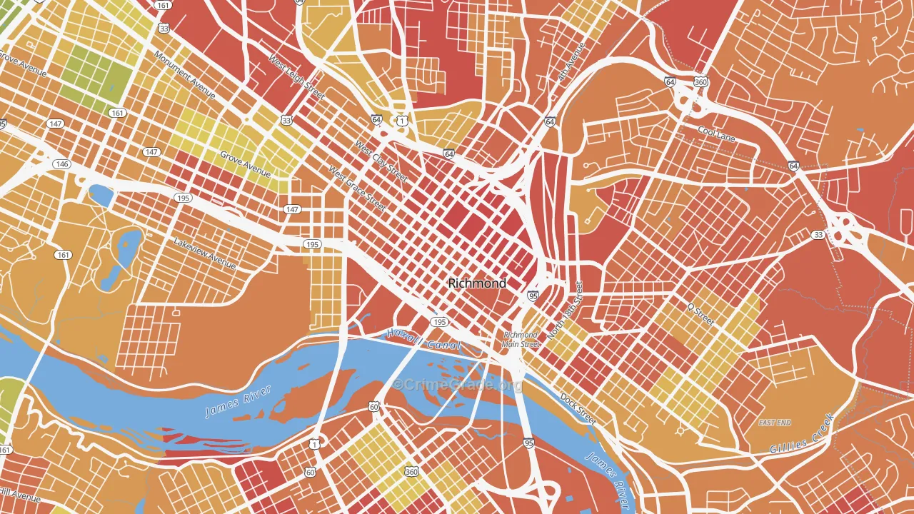 23219, VA Map of Theft Rates