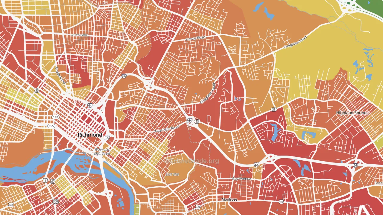 23223, VA Map of Theft Rates