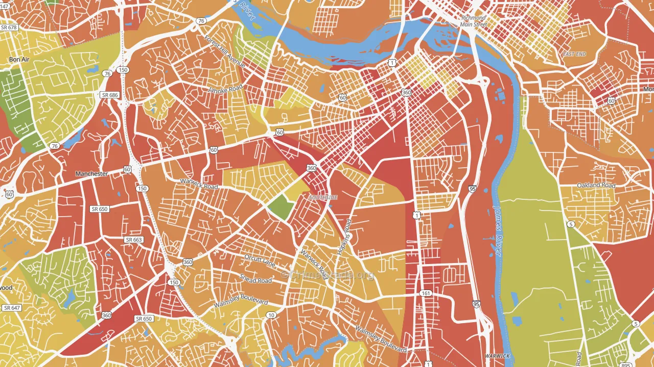 23224, VA Map of Theft Rates