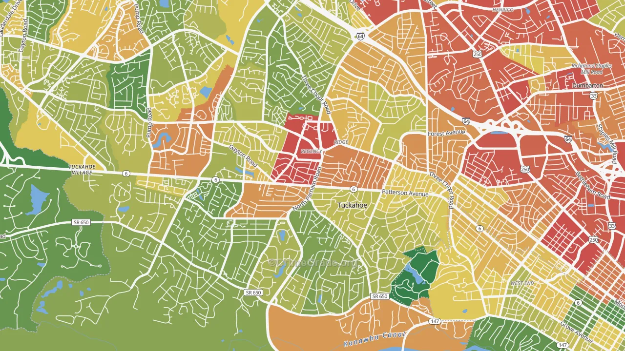 23229, VA Map of Theft Rates