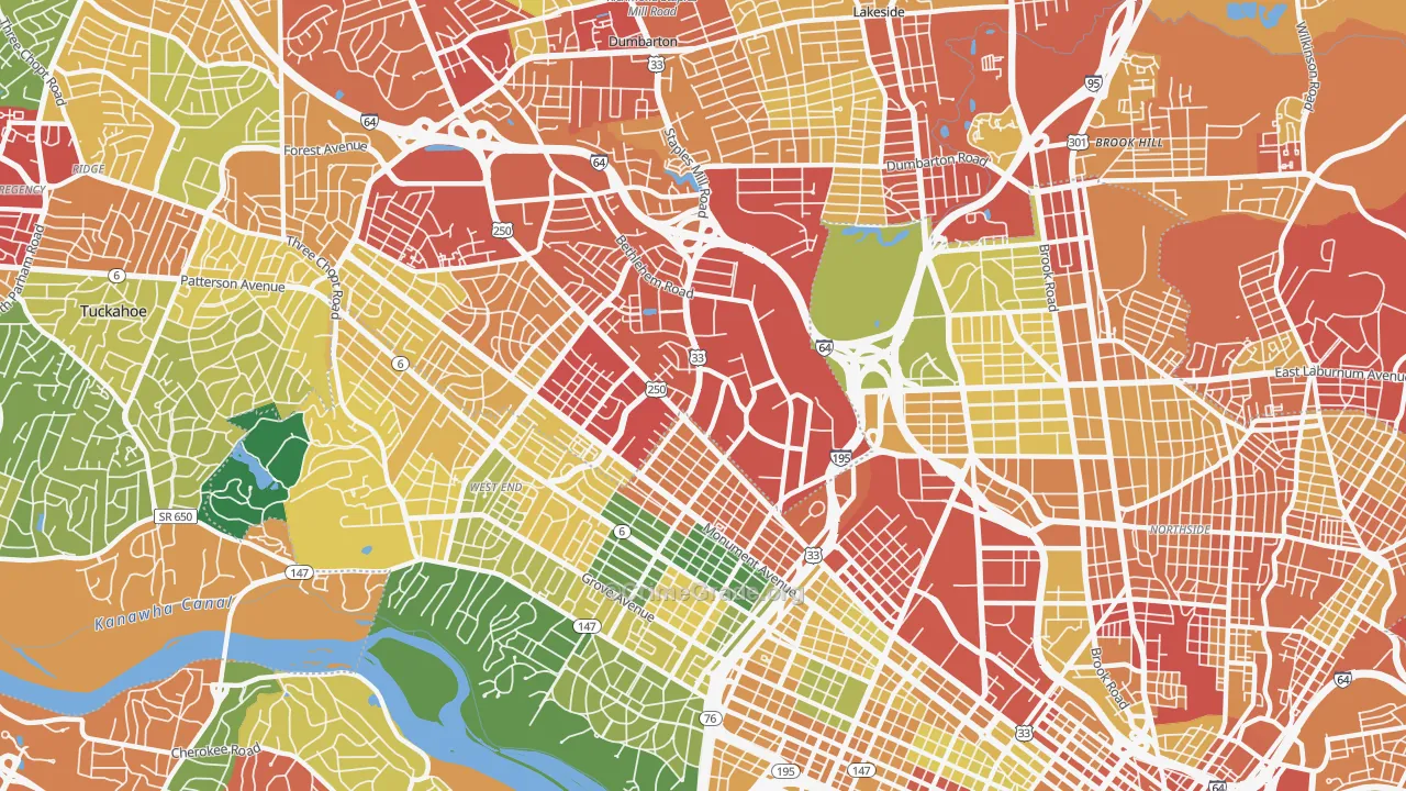 23230, VA Map of Theft Rates