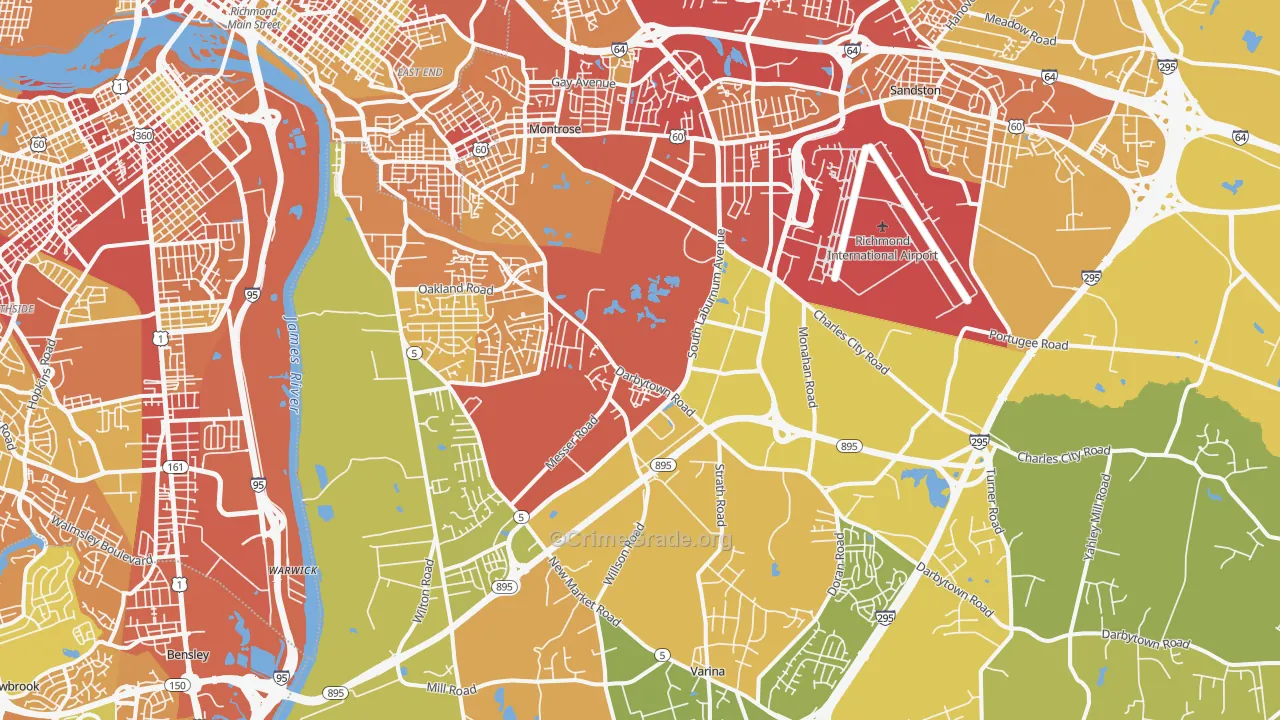 23231, VA Map of Theft Rates
