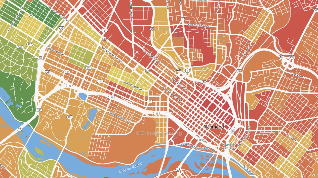 23284, VA Map of Theft Rates