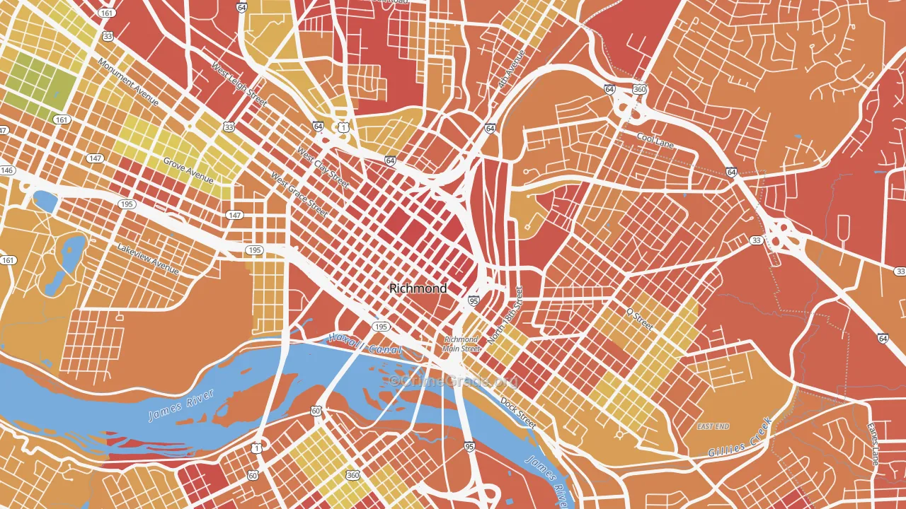23298, VA Map of Theft Rates