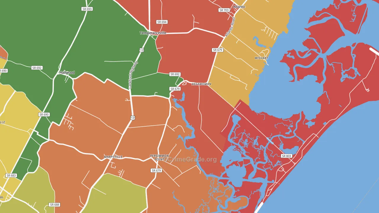 23302, VA Map of Theft Rates