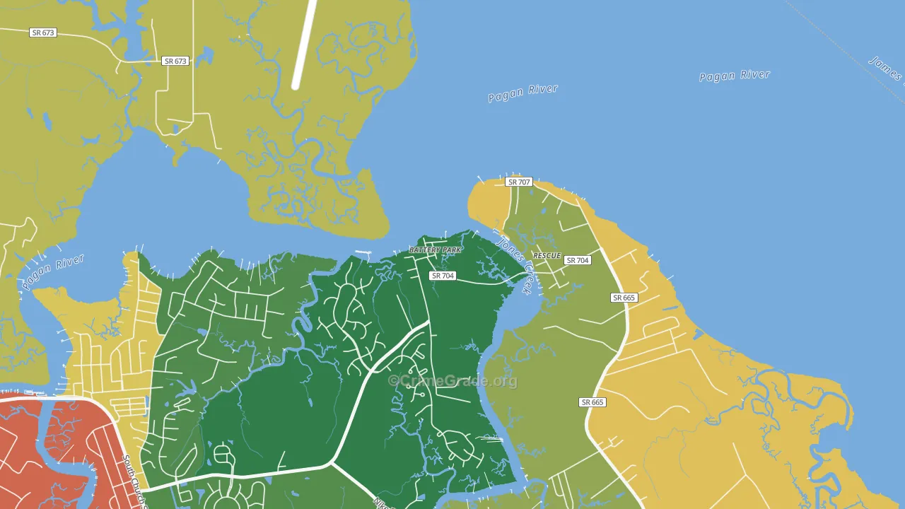 23304, VA Map of Theft Rates