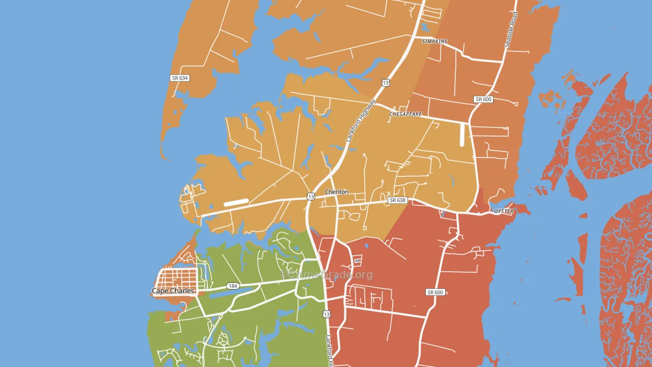 23316, VA Map of Theft Rates
