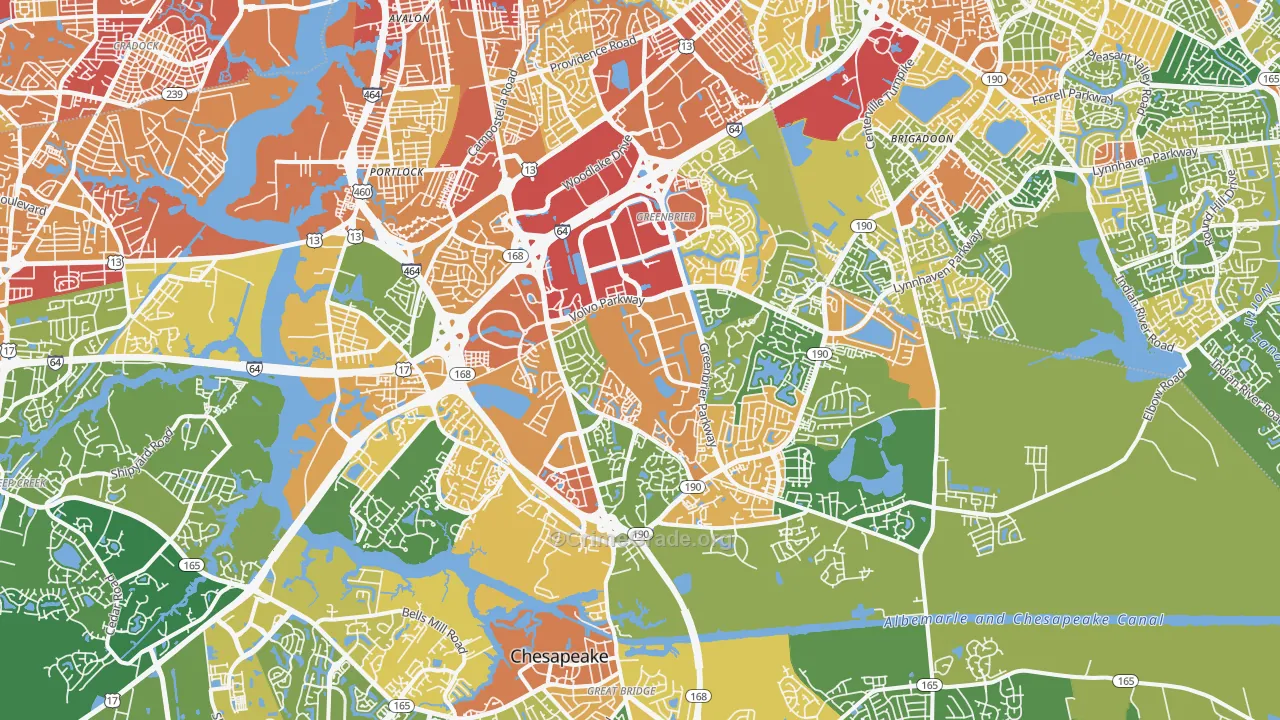23320, VA Map of Theft Rates