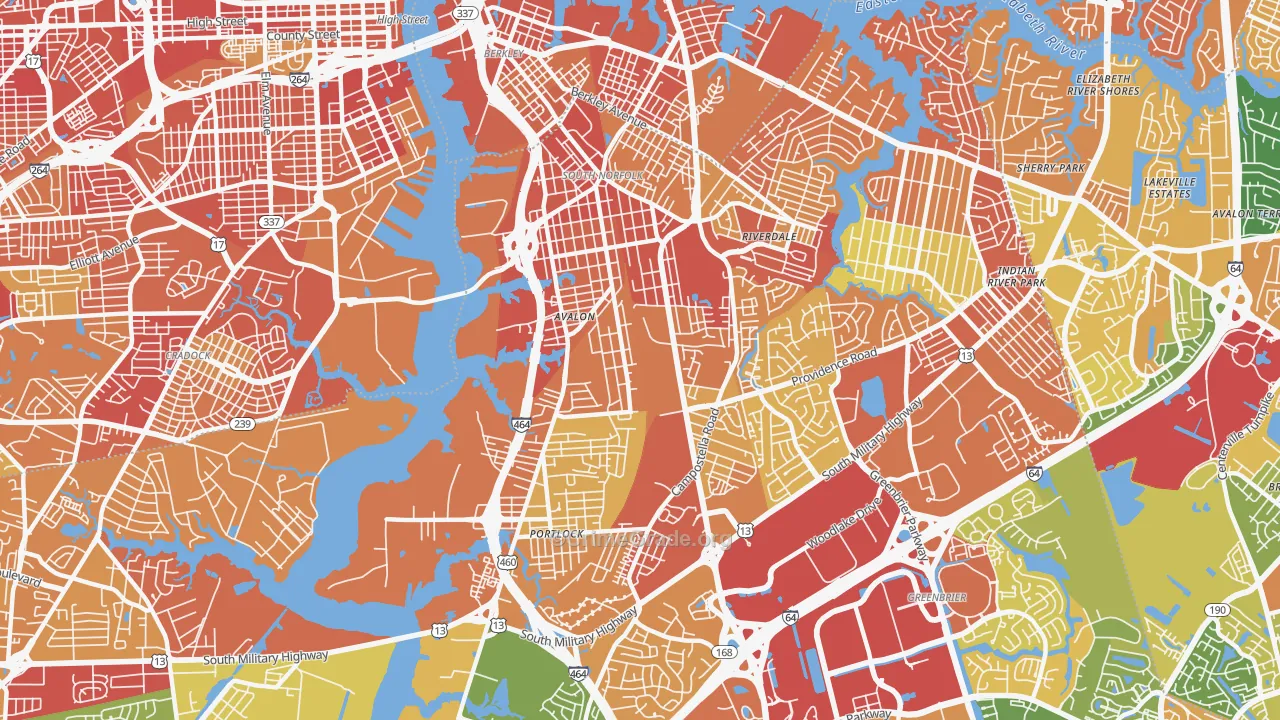 23324, VA Map of Theft Rates
