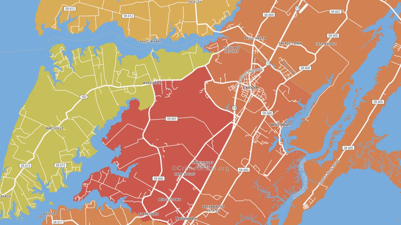 23350, VA Map of Theft Rates