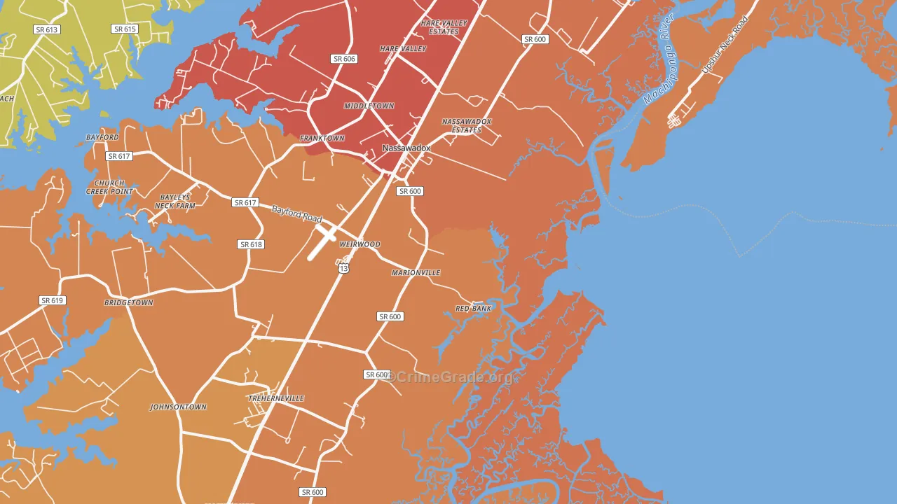 23408, VA Map of Theft Rates