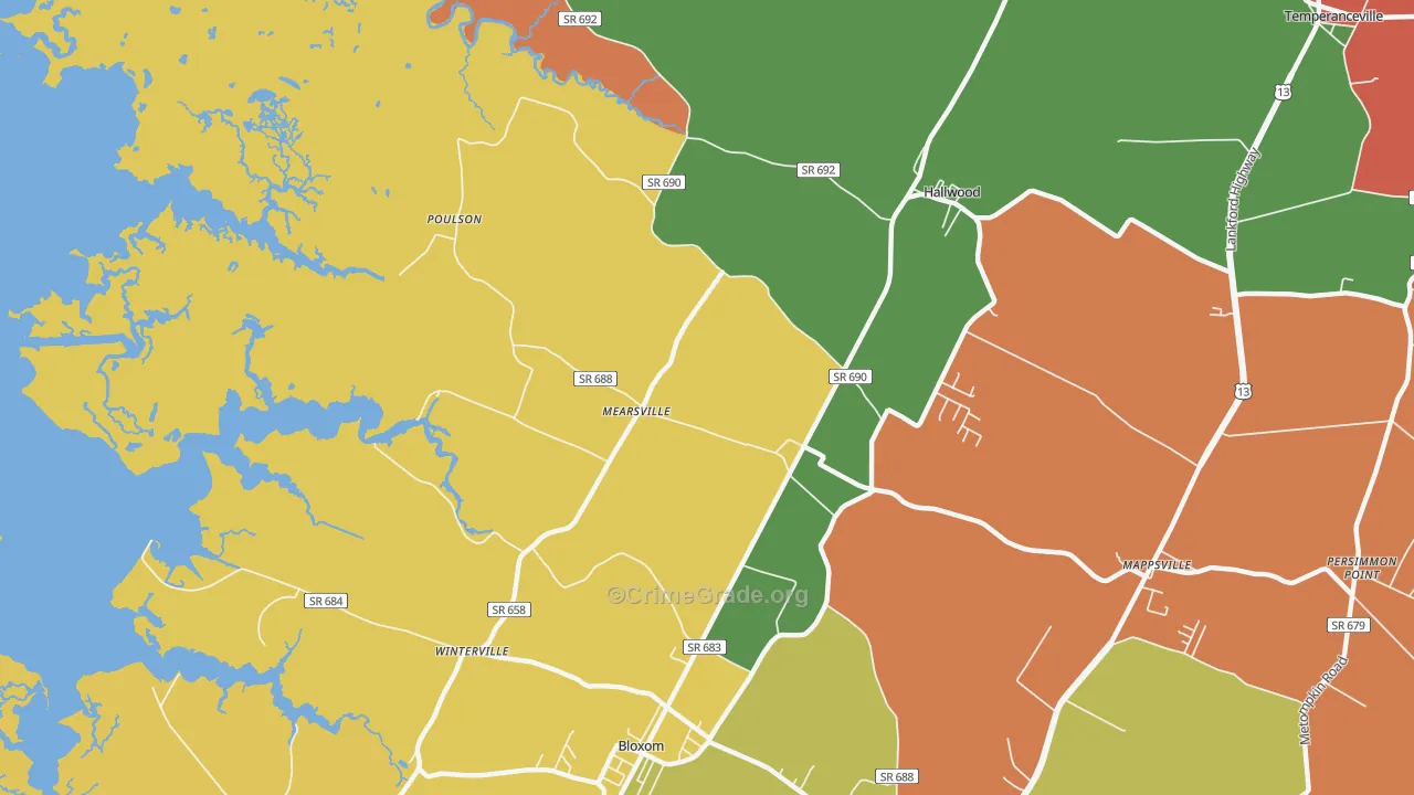23409, VA Map of Theft Rates