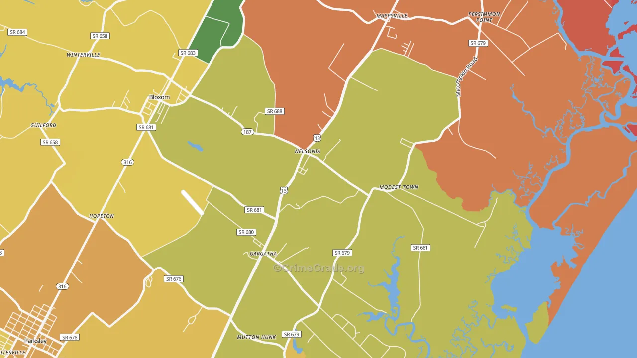 23414, VA Map of Theft Rates