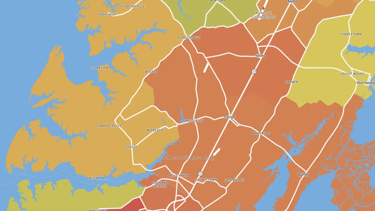 23420, VA Map of Theft Rates