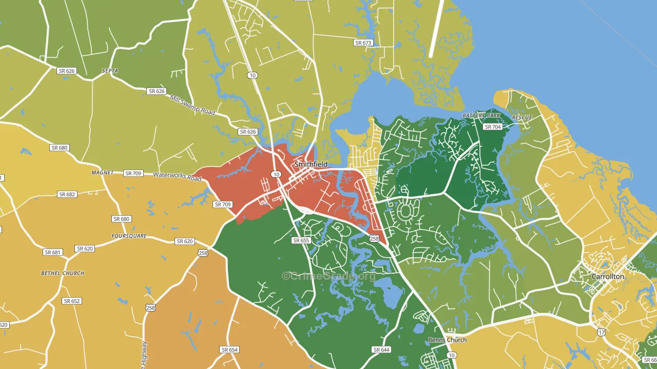 23430, VA Map of Theft Rates