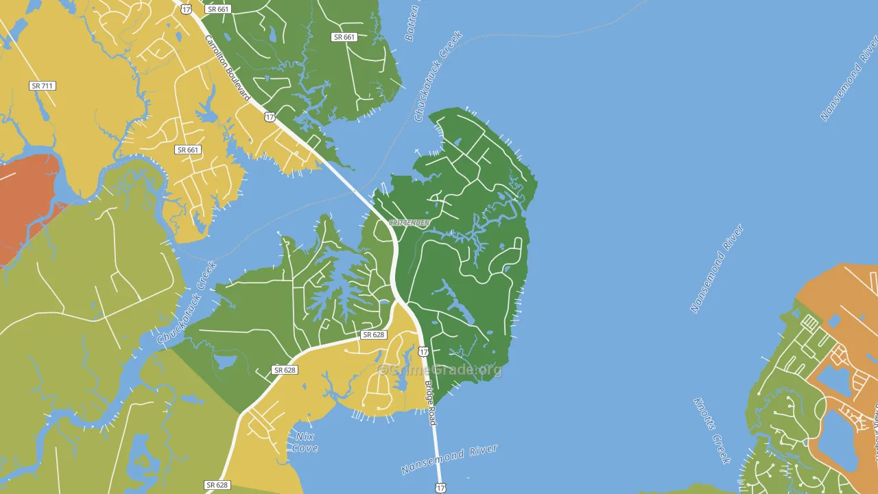23433, VA Map of Theft Rates