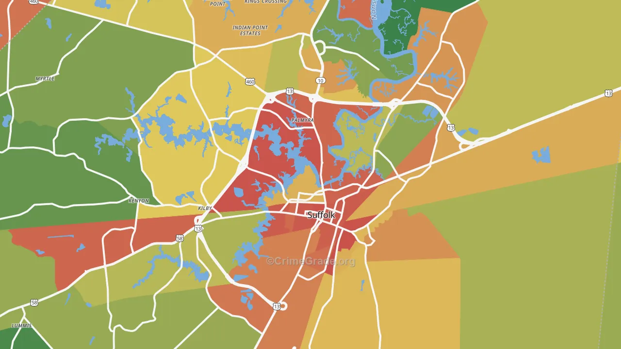 23434, VA Map of Theft Rates