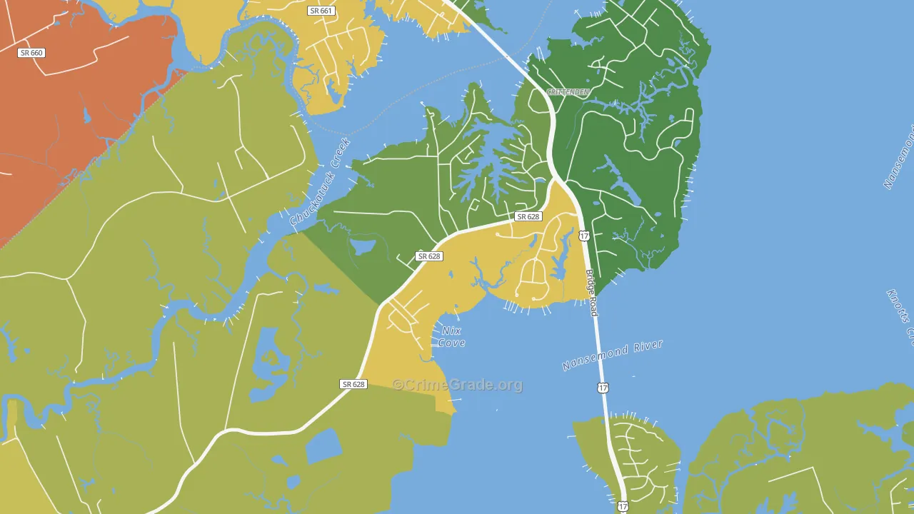 23436, VA Map of Theft Rates