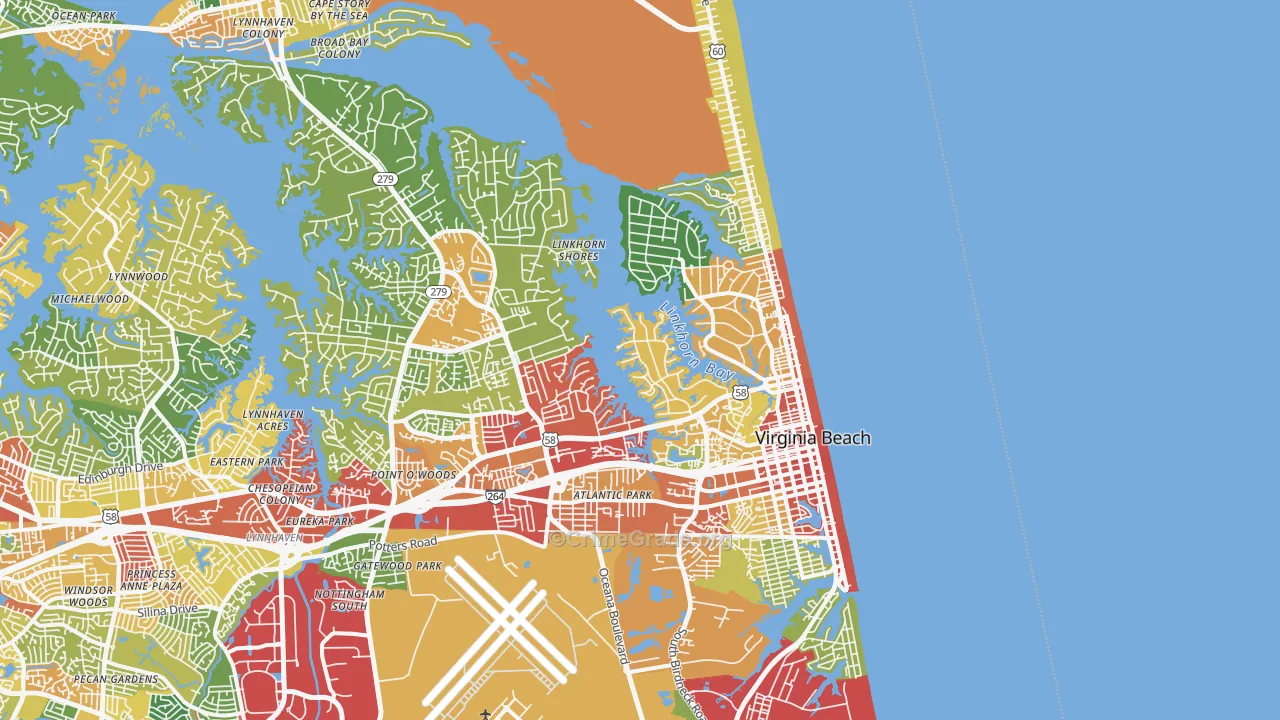 23451, VA Map of Theft Rates