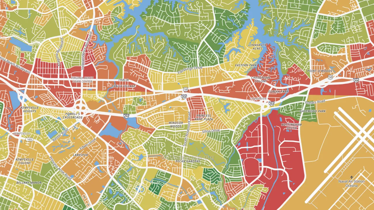 23452, VA Map of Theft Rates