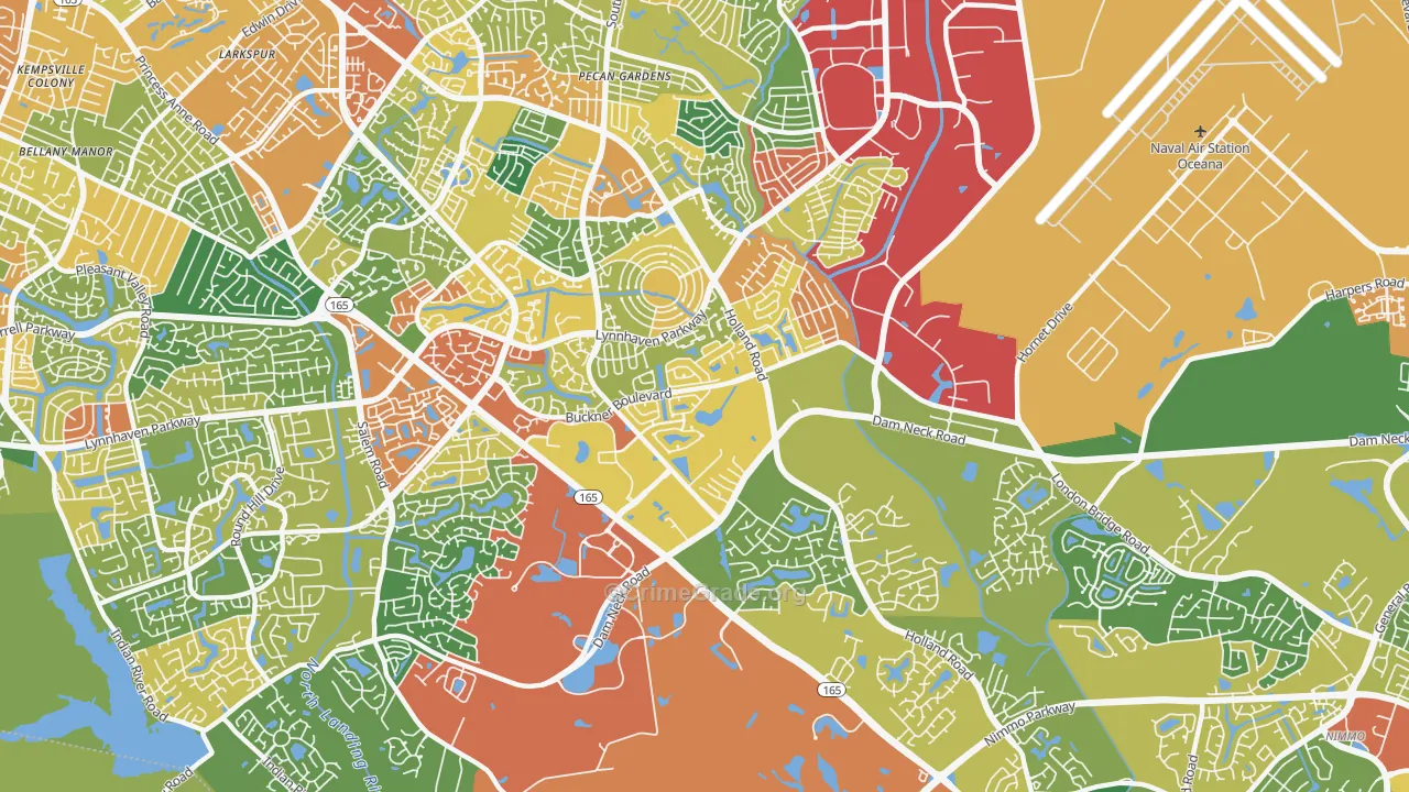 23453, VA Map of Theft Rates